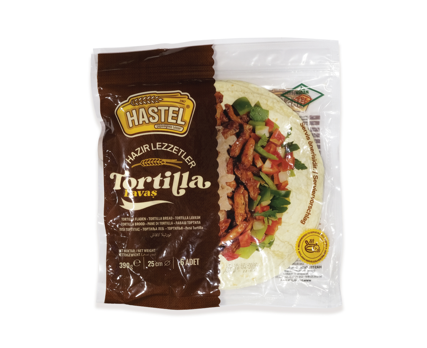 Tortilla 25 cm 6 adet